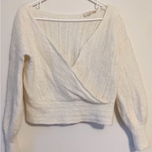 Sezane White V-Neck Sweater - Picture 4 of 6
